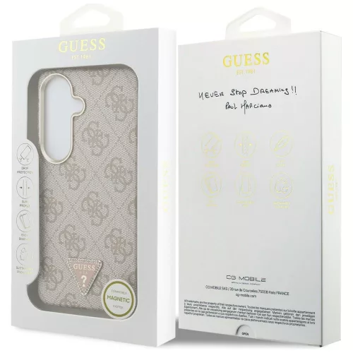 Guess - 4G Háromszög Logó MagSafe (GUHMS26SP4GTDGMP) - Samsung Galaxy S26 - Rózsaszín