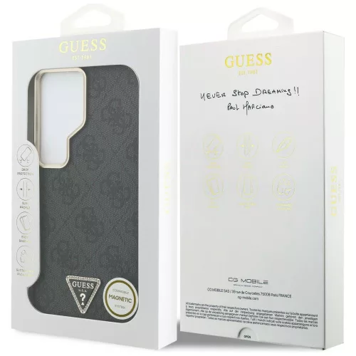 Guess - 4G Háromszög Logó MagSafe (GUHMS26LP4GTDGMK) - Samsung Galaxy S26 Ultra - Fekete