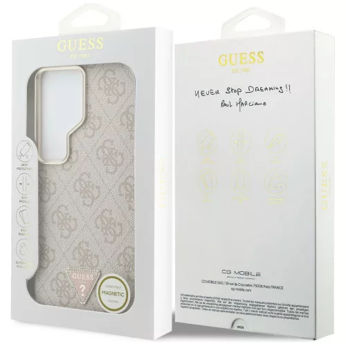 Guess - 4G Háromszög Logó MagSafe (GUHMS26LP4GTDGMP) - Samsung Galaxy S26 Ultra - Rózsaszín