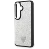 Guess - Rögzített Csillámos Háromszög Logó MagSafe (GUHMS26SPFGTSCMS) - Samsung Galaxy S26 - Ezüst