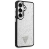 Guess - Rögzített Csillámos Háromszög Logó MagSafe (GUHMS26SPFGTSCMS) - Samsung Galaxy S26 - Ezüst