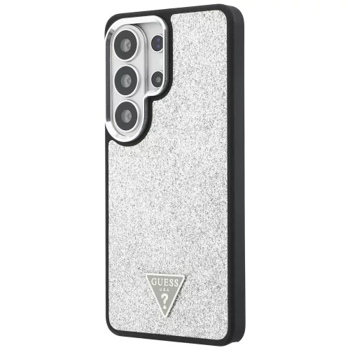 Guess - Rögzített Csillámos Háromszög Logó MagSafe (GUHMS26LPFGTSCMS) - Samsung Galaxy S26 Ultra - Ezüst