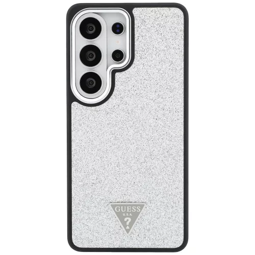 Guess - Rögzített Csillámos Háromszög Logó MagSafe (GUHMS26LPFGTSCMS) - Samsung Galaxy S26 Ultra - Ezüst