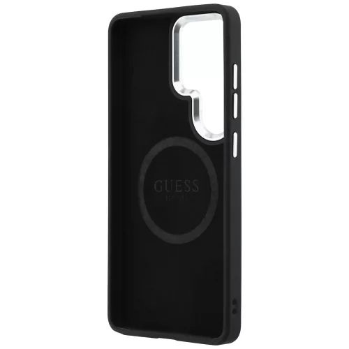 Guess - Rögzített Csillámos Háromszög Logó MagSafe (GUHMS26LPFGTSCMS) - Samsung Galaxy S26 Ultra - Ezüst
