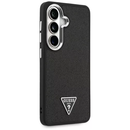 Guess - Rögzített Csillámos Háromszög Logó MagSafe (GUHMS26MPFGTSCMK) - Samsung Galaxy S26 Plus - Fekete