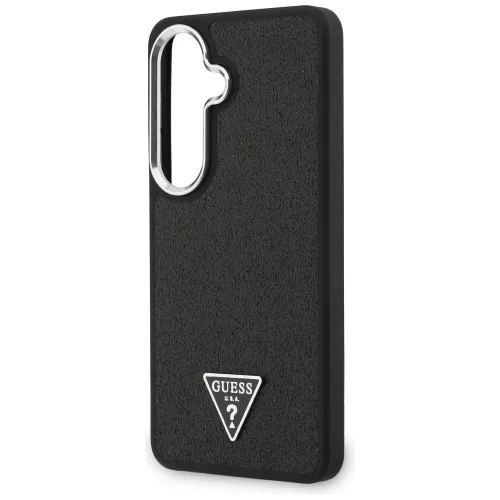 Guess - Rögzített Csillámos Háromszög Logó MagSafe (GUHMS26MPFGTSCMK) - Samsung Galaxy S26 Plus - Fekete