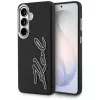 Karl Lagerfeld - Full Wrapped Grained Leather with Signature Resin Logo (KLHCS26SPGFKSRSK) - Samsung Galaxy S26 - Black