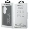 Karl Lagerfeld - Full Wrapped Grained Leather with Signature Resin Logo (KLHCS26SPGFKSRSK) - Samsung Galaxy S26 - Black