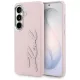 Karl Lagerfeld - Full Wrapped Grained Leather with Signature Resin Logo (KLHCS26SPGFKSRSP) - Samsung Galaxy S26 - Pink