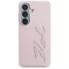 Karl Lagerfeld - Full Wrapped Grained Leather with Signature Resin Logo (KLHCS26SPGFKSRSP) - Samsung Galaxy S26 - Pink