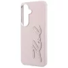 Karl Lagerfeld - Full Wrapped Grained Leather with Signature Resin Logo (KLHCS26SPGFKSRSP) - Samsung Galaxy S26 - Pink