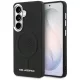 Karl Lagerfeld - Leather with Initial Logo Debossed MagSafe (KLHMS26MPGFKLRDK) - Samsung Galaxy S26 Plus - Black