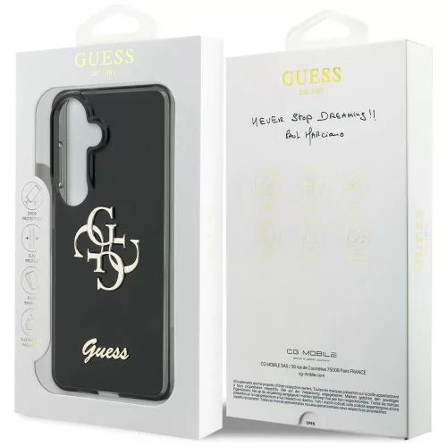 Guess - IML Nagy Fém 4G Felirat (GUHCS26S5HC4MLSK) - Samsung Galaxy S26 - Fekete