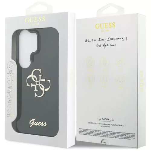 Guess - IML Nagy Fém 4G Felirat (GUHCS26L5HC4MLSK) - Samsung Galaxy S26 Ultra - Fekete