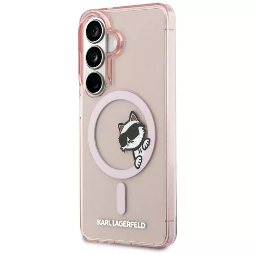 Karl Lagerfeld - IML Choupette Peekaboo Logo MagSafe (KLHMS26S6HCPSCP) - Samsung Galaxy S26 - Pink