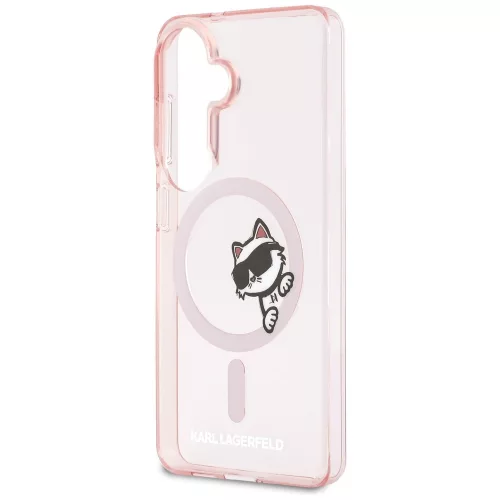 Karl Lagerfeld - IML Choupette Peekaboo Logo MagSafe (KLHMS26S6HCPSCP) - Samsung Galaxy S26 - Pink
