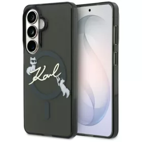  Karl Lagerfeld - IML Choupette Karl Script Logo MagSafe (KLHMS26S5HKSCAK) - Samsung Galaxy S26 - Black