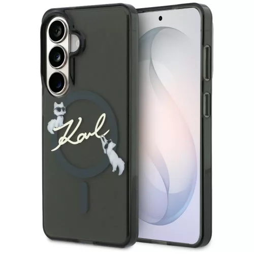 Karl Lagerfeld - IML Choupette Karl Script Logo MagSafe (KLHMS26S5HKSCAK) - Samsung Galaxy S26 - Black