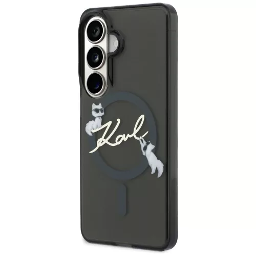 Karl Lagerfeld - IML Choupette Karl Script Logo MagSafe (KLHMS26S5HKSCAK) - Samsung Galaxy S26 - Black