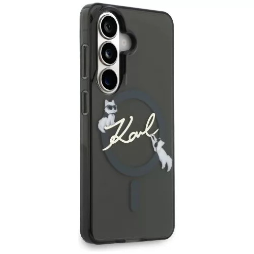 Karl Lagerfeld - IML Choupette Karl Script Logo MagSafe (KLHMS26S5HKSCAK) - Samsung Galaxy S26 - Black