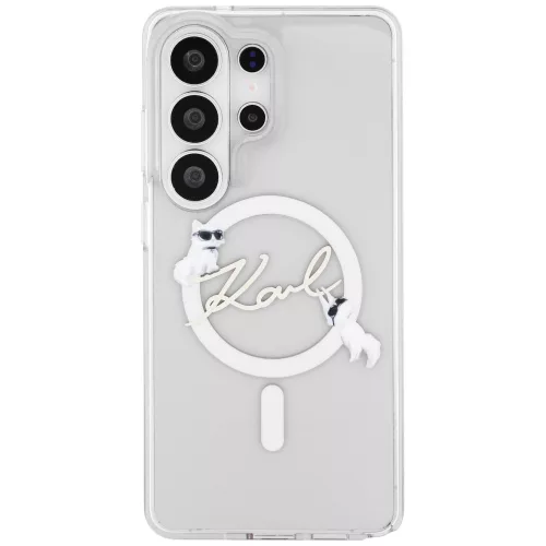 Karl Lagerfeld - IML Choupette Karl Script Logo MagSafe (KLHMS26L5HKSCAH) - Samsung Galaxy S26 Ultra - White