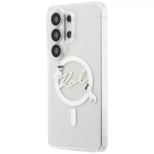 Karl Lagerfeld - IML Choupette Karl Script Logo MagSafe (KLHMS26L5HKSCAH) - Samsung Galaxy S26 Ultra - White