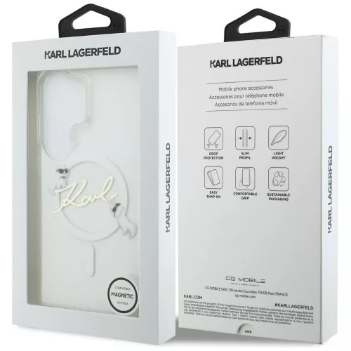 Karl Lagerfeld - IML Choupette Karl Script Logo MagSafe (KLHMS26L5HKSCAH) - Samsung Galaxy S26 Ultra - White