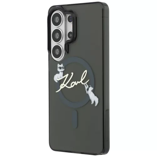 Karl Lagerfeld - IML Choupette Karl Script Logo MagSafe (KLHMS26L5HKSCAK) - Samsung Galaxy S26 Ultra - Black