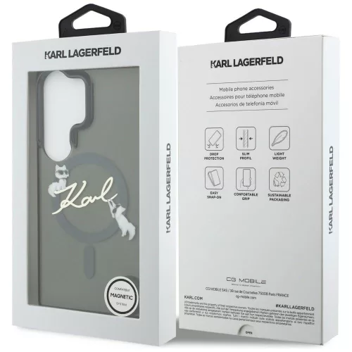 Karl Lagerfeld - IML Choupette Karl Script Logo MagSafe (KLHMS26L5HKSCAK) - Samsung Galaxy S26 Ultra - Black