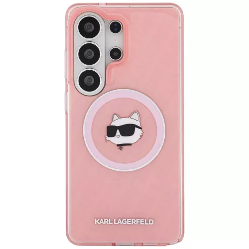 Karl Lagerfeld - IML Choupette Head on KL Repeated Logo MagSafe (KLHMS26LHMKBCHOP) - Samsung Galaxy S26 Ultra - Pink