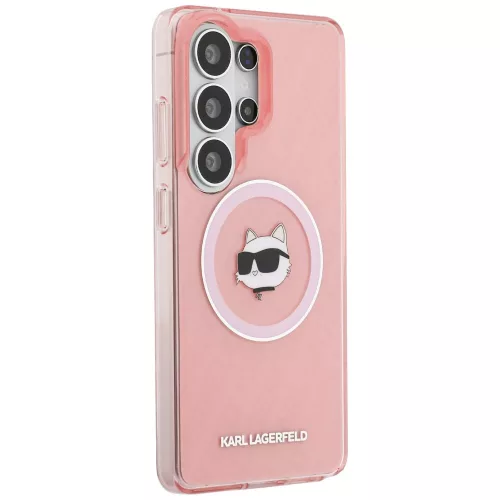 Karl Lagerfeld - IML Choupette Head on KL Repeated Logo MagSafe (KLHMS26LHMKBCHOP) - Samsung Galaxy S26 Ultra - Pink
