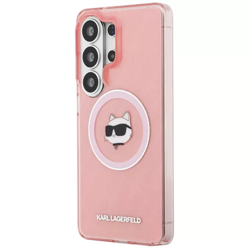 Karl Lagerfeld - IML Choupette Head on KL Repeated Logo MagSafe (KLHMS26LHMKBCHOP) - Samsung Galaxy S26 Ultra - Pink