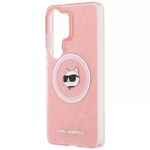 Karl Lagerfeld - IML Choupette Head on KL Repeated Logo MagSafe (KLHMS26LHMKBCHOP) - Samsung Galaxy S26 Ultra - Pink