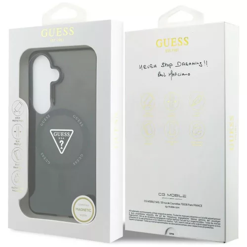 Guess - IML Átmenetes Háromszög MagSafe (GUHMS26SHGTMLCGK) - Samsung Galaxy S26 - Fekete