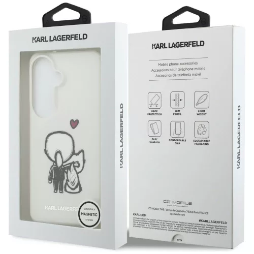Karl Lagerfeld - IML with K&C Back Logo MagSafe (KLHMS26S6HKCBHH) - Samsung Galaxy S26 - White