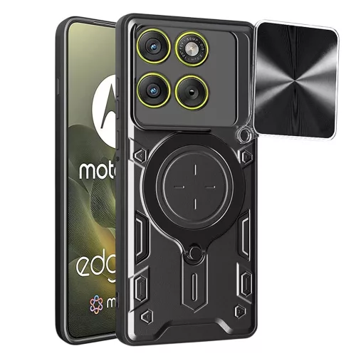 Techsuit - CamGuard Pro tok ütésálló tok - Motorola Edge 70 - Fekete