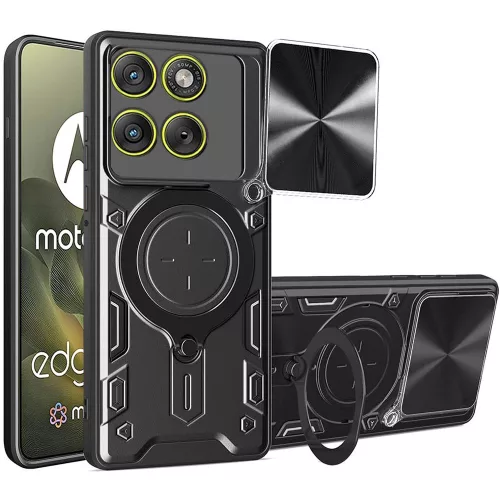 Techsuit - CamGuard Pro tok ütésálló tok - Motorola Edge 70 - Fekete