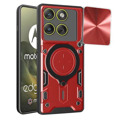 Techsuit - CamGuard Pro tok ütésálló tok - Motorola Edge 70 - Piros