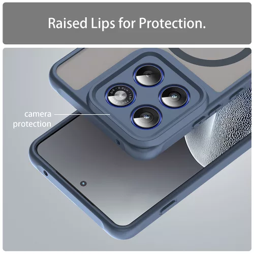Techsuit - HaloFrost II MagSafe tok - Motorola Edge 70 - Sötétkék