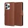 Techsuit - Leather Folio kinyitható tok - Honor X5c Plus - Barna