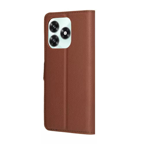Techsuit - Leather Folio kinyitható tok - Honor X5c Plus - Barna