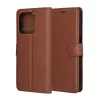 Techsuit - Leather Folio kinyitható tok - Honor X5c Plus - Barna