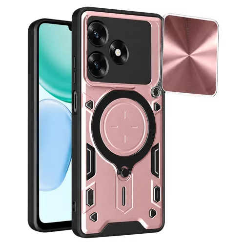 Techsuit - CamGuard Pro tok ütésálló tok - Honor X5c Plus - Rosegold