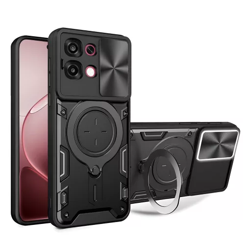 Techsuit - CamGuard Pro tok ütésálló tok - Oppo A6 Pro 4G / A6 Pro 5G - Fekete