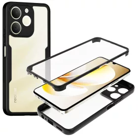   Techsuit - ColorVerse 360 tok kijelzővédővel - Realme Note 70T - Fekete