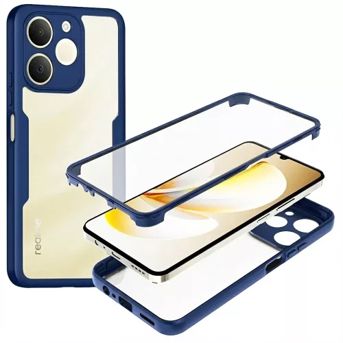 Techsuit - ColorVerse 360 tok kijelzővédővel - Realme Note 70T - Kék