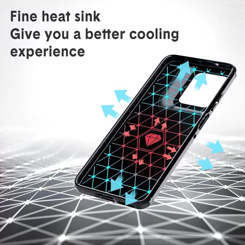 Techsuit - Carbon szilikon tok - Motorola Moto G57 Power / G67 Power - Fekete