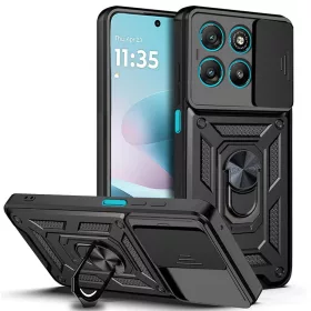   Techsuit - CamShield ütésálló tok - Motorola Moto G57 Power / G67 Power - Fekete
