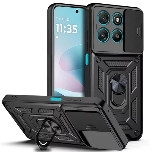 Techsuit - CamShield ütésálló tok - Motorola Moto G57 Power / G67 Power - Fekete