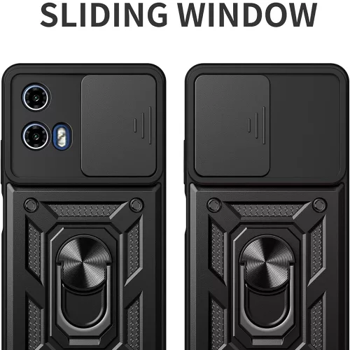 Techsuit - CamShield ütésálló tok - Motorola Moto G57 Power / G67 Power - Fekete